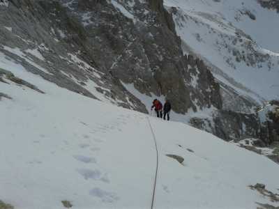 La salita invernale verso la vetta del Gran Sasso, la pi� alta degli Appennini